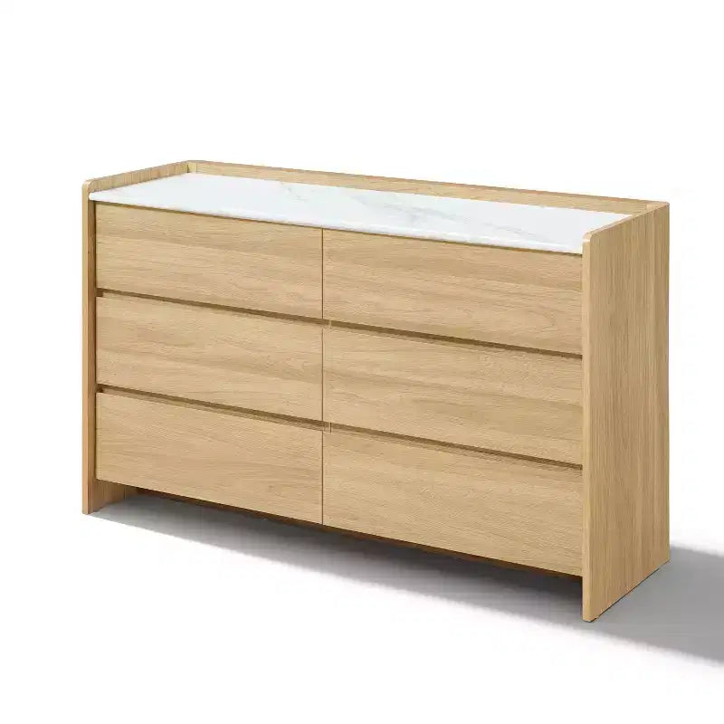 Commode double à 6 tiroirs avec miroir