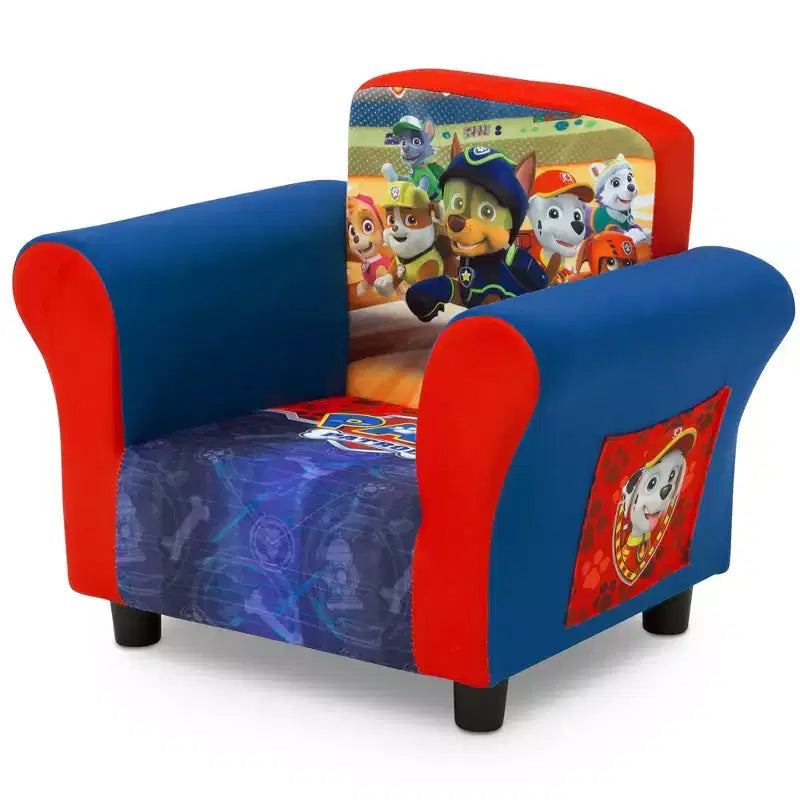 Fauteuil rembourré pour enfants, personnage de dessin animé