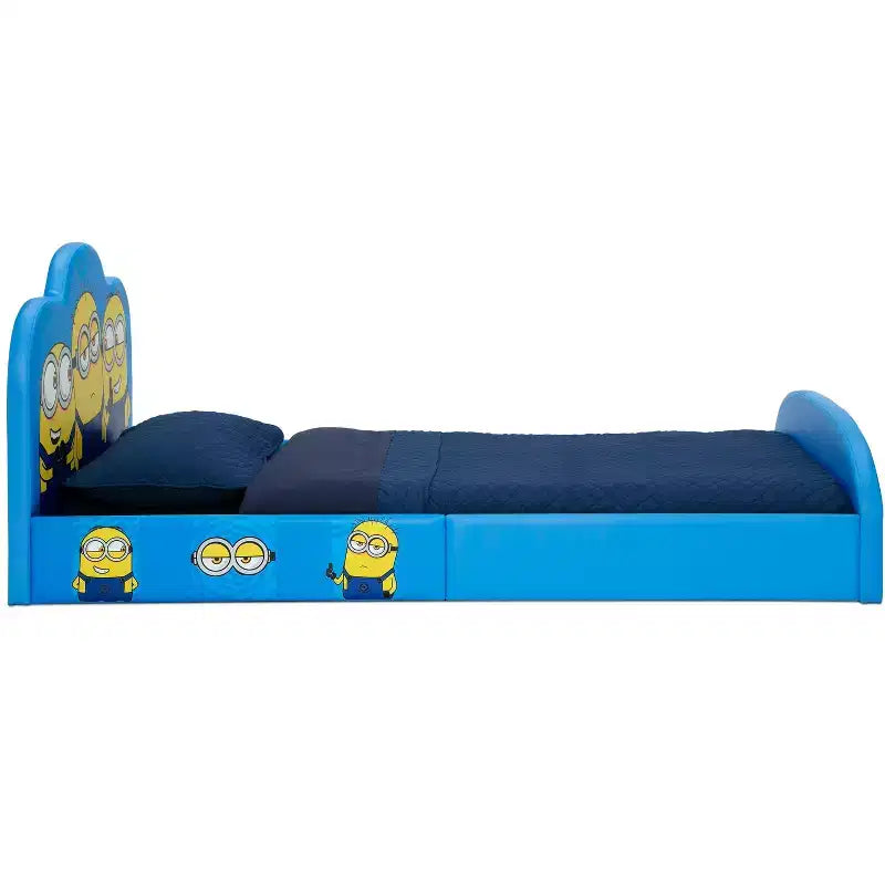 Lit double capitonné pour enfants avec personnages de dessins animés