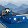 Lit simple rembourré pour enfants, motif voiture de course