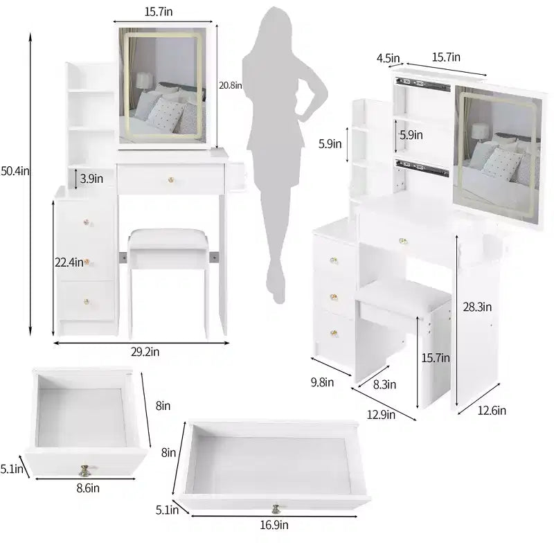 Garde-manger 4 portes avec étagères réglables, 80 L x 40 P x 162 H cm