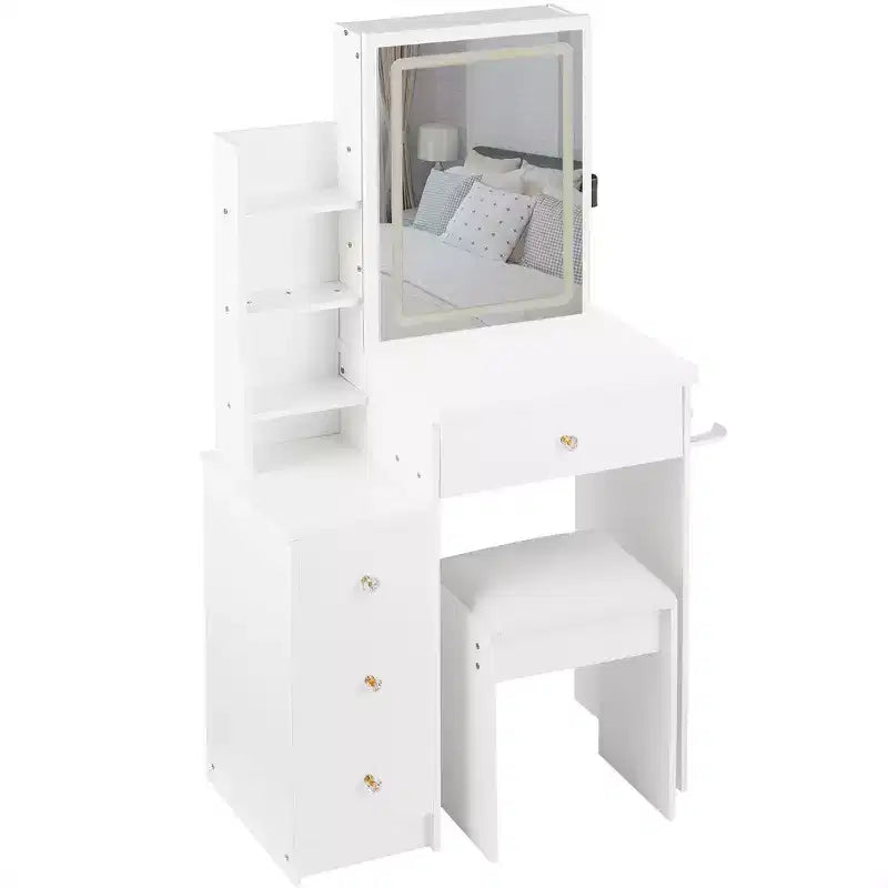 Garde-manger 4 portes avec étagères réglables, 80 L x 40 P x 162 H cm