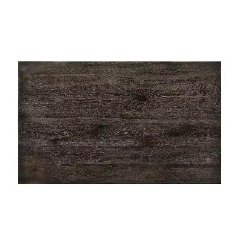 Table à manger en bois de style rustique avec plateau rectangulaire et pieds tournés, grise