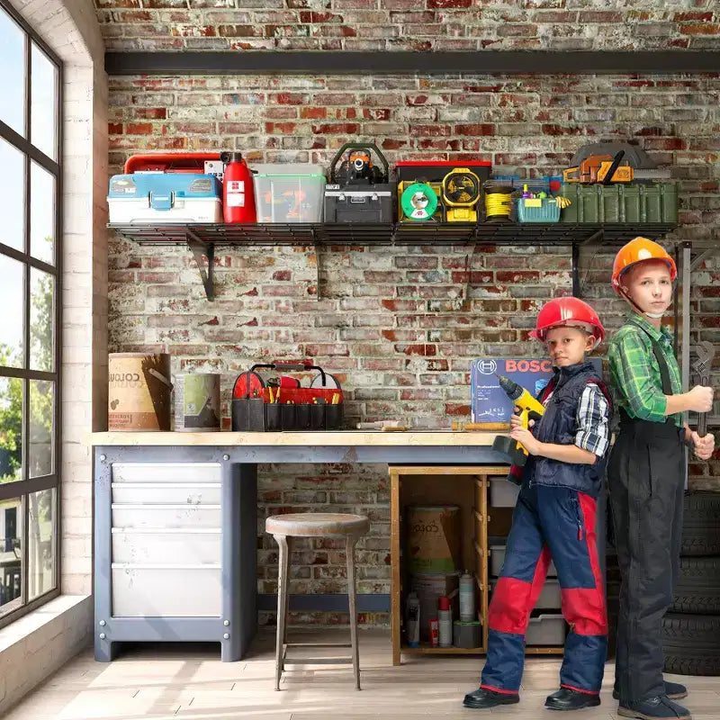 Étagère murale 23,6x35,4 pouces, rangement multifonctionnel en métal robuste