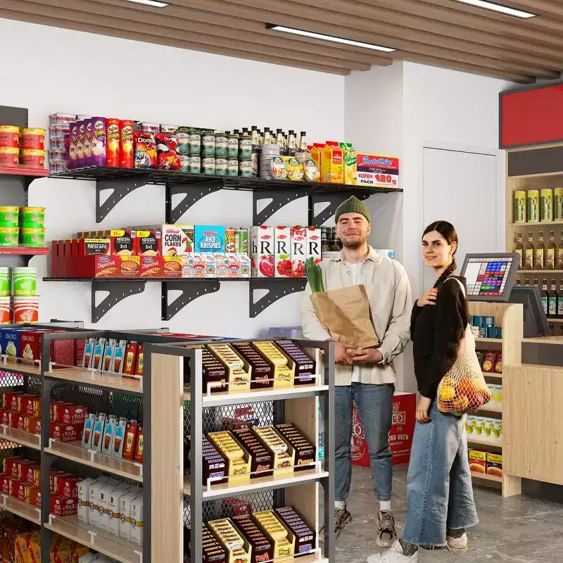Étagère murale 23,6x35,4 pouces, rangement multifonctionnel en métal robuste