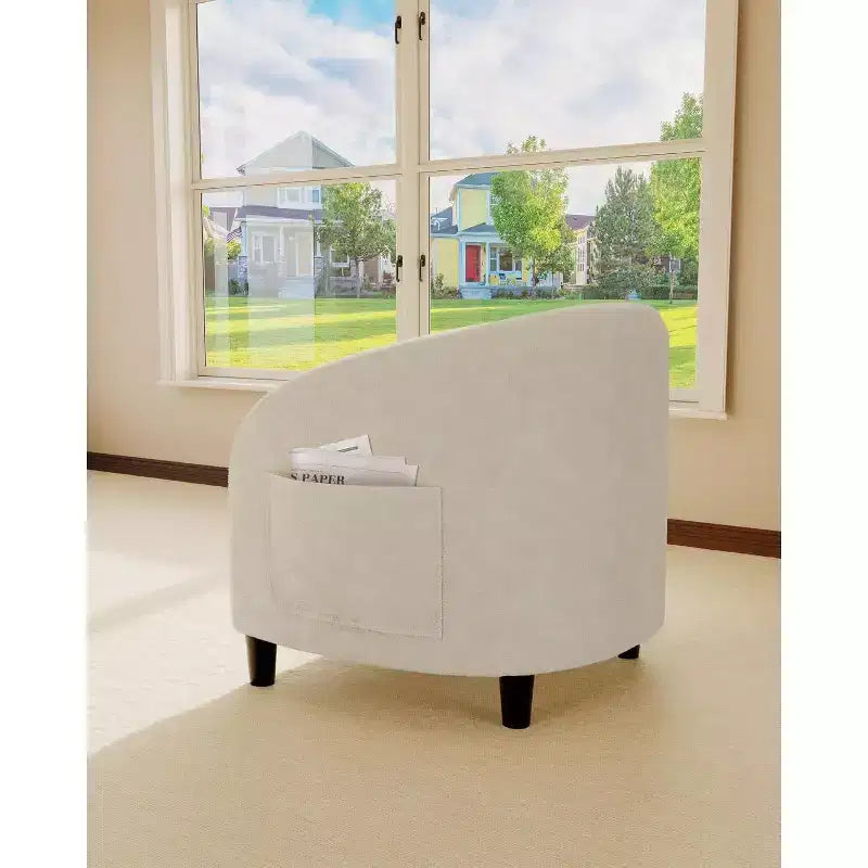 Fauteuil d'appoint en velours, fauteuil club confortable avec accoudoirs, fauteuil crapaud rembourré et moelleux pour salon, chambre, bureau, salle d'attente