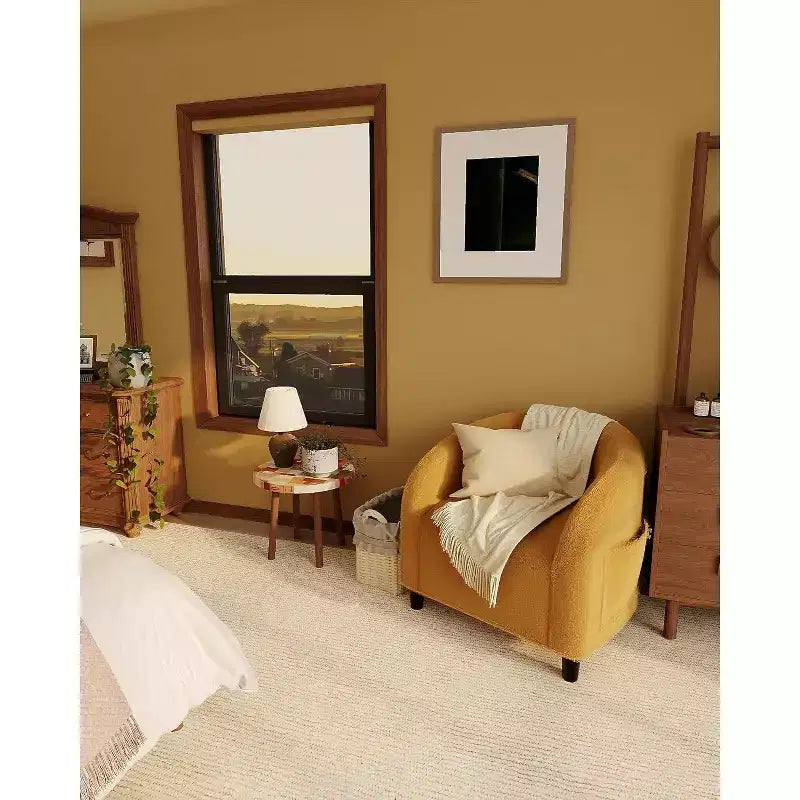 Fauteuil d'appoint en velours, fauteuil club confortable avec accoudoirs, fauteuil crapaud rembourré et moelleux pour salon, chambre, bureau, salle d'attente