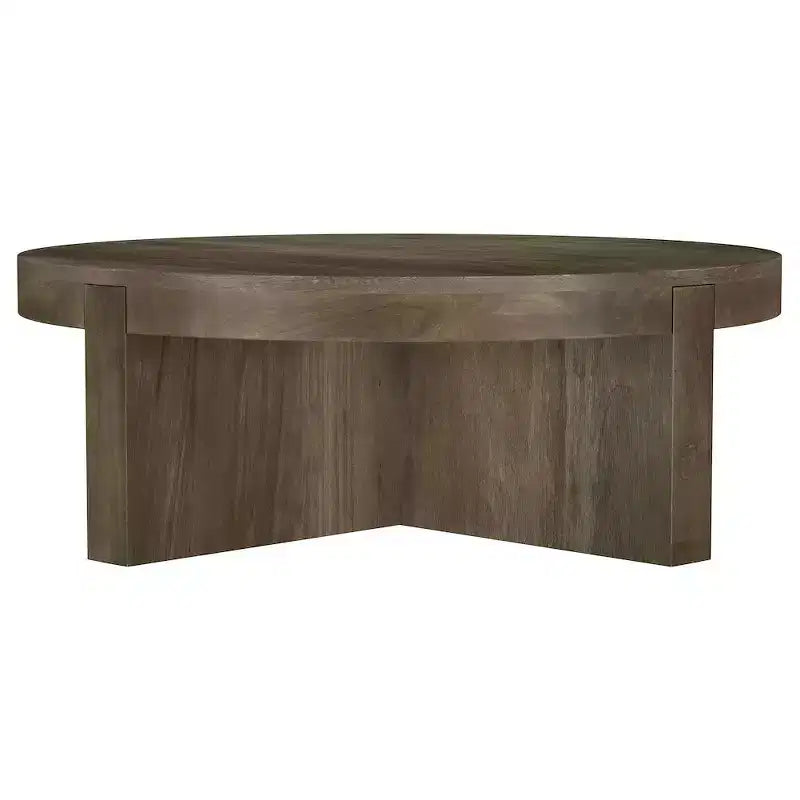 Table basse ronde en manguier massif
