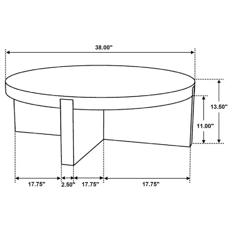 Table basse ronde en manguier massif