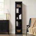 Étagère étroite, Meuble de rangement modulable, Noir