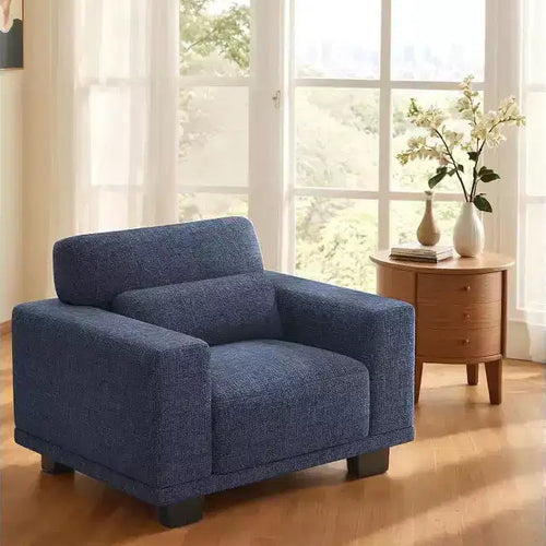 40 In Modern Deep-Seated Wide-Arm Single Sofa, Living Room Single Sofa, Comfortable Single Sofa with a Maximum Weight Capacity of 300 lbs