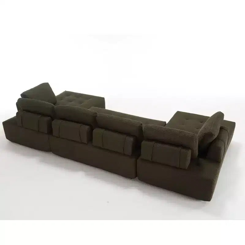 Canapé modulable en U de 138,5 po, 6 places, en maille de transition