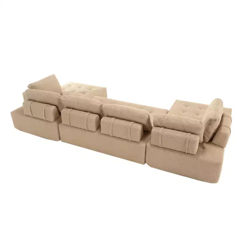 Canapé modulable en U de 138,5 po, 6 places, en maille de transition