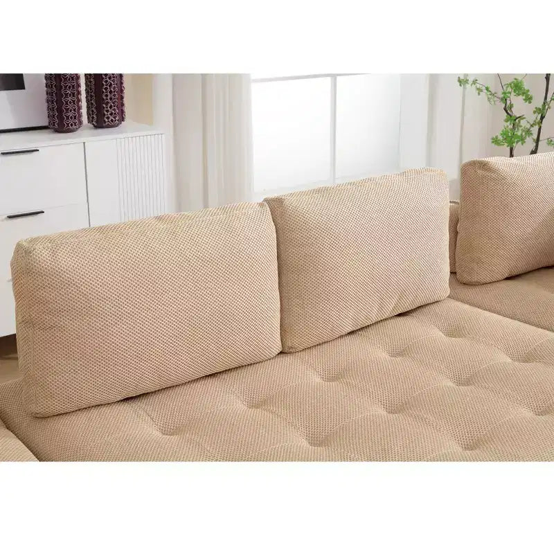 Canapé modulable en U de 138,5 po, 6 places, en maille de transition