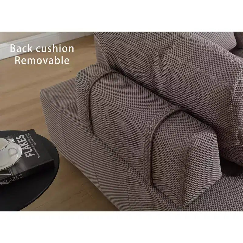 Canapé modulable en U de 138,5 po, 6 places, en maille de transition